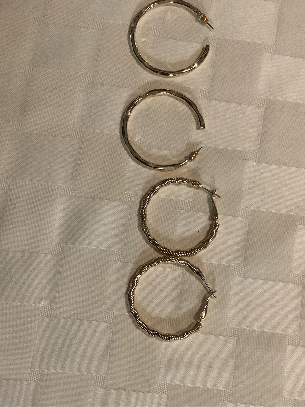 Avon Gold Hoop Earring Collection - Mixed Textures